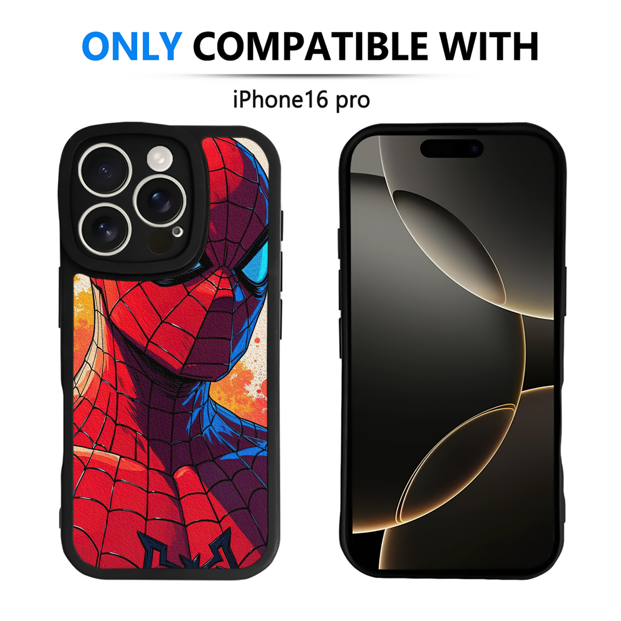 Spider Man スパイダーマン 【iPhone 16シリーズ対応】シリコンスマホケース（レザー調） 材質：シリコン